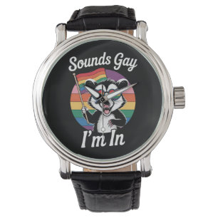 Relógio Parece Gay Estou no Possum LGBTQ Orgulho Arco-íris