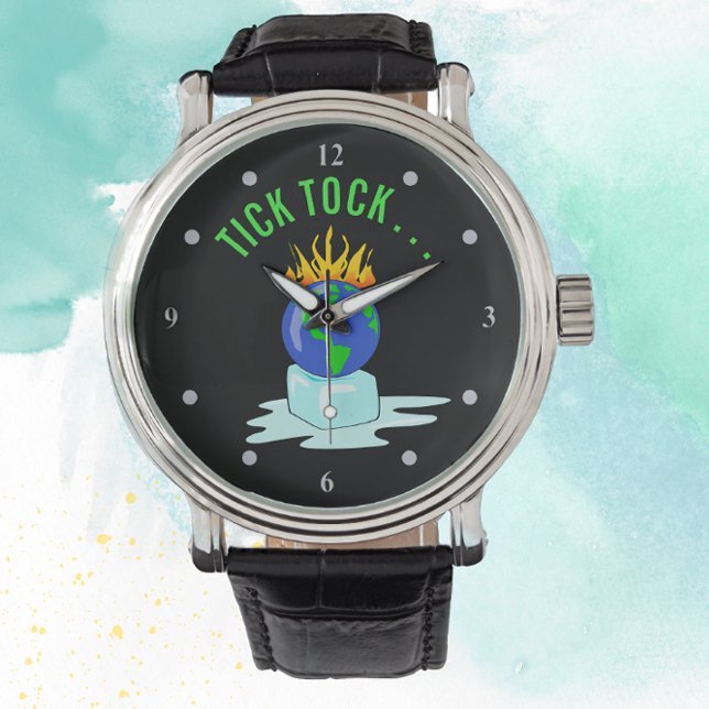 Relógio Parem com o choque das alterações climáticas... (Criador carregado)