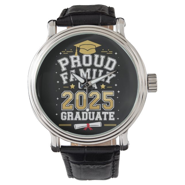 Relógio Parentes Orgulhosos De Um Graduado Em 2025 Na Form (Frente)