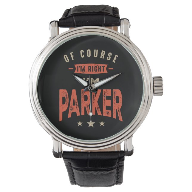 Relógio Parker Name Funny Personalizado Birthday Parker (Frente)