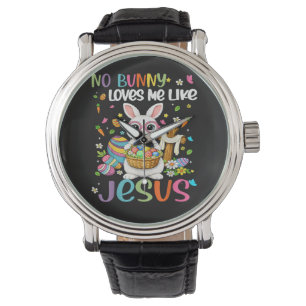 Relógio Páscoa Nenhum Coelho Me Ama Como Jesus Cristão