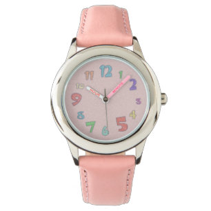 Relógio Pastel cor-de-rosa bonito