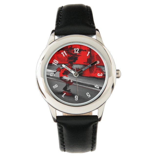 Relógio Patinador de velocidade - Skateboarder (Frente)