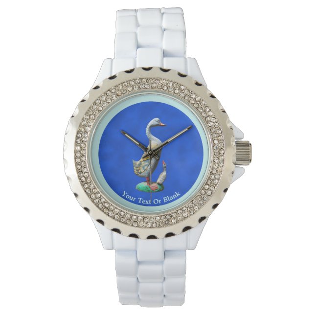 Relógio Patos De Madeira Atingidos (Frente)