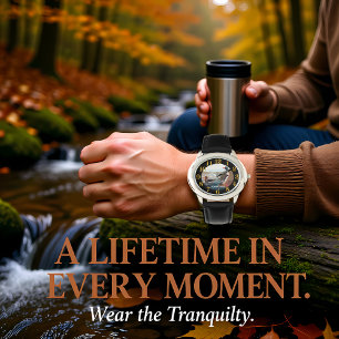 Relógio Patos-reais no lago. Nadando