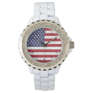 Relógio Patriotic American Flag Watch