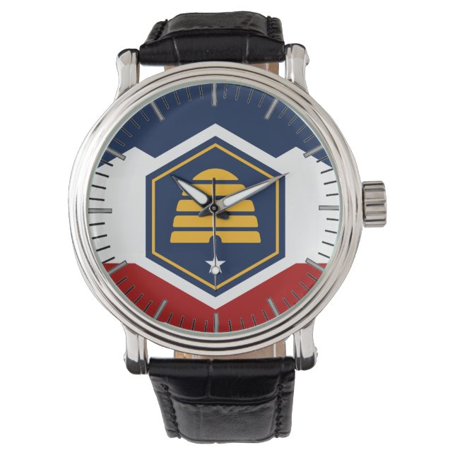 Relógio Patriotic, special watch with Flag of Utah, USA (Frente)