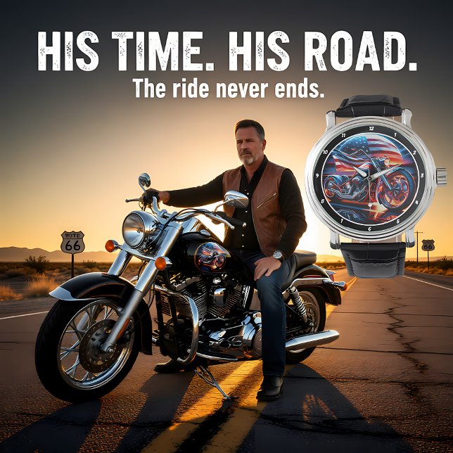 Relógio Patriotic Sport Bike, Lunar Ride Watch. (Criador carregado)