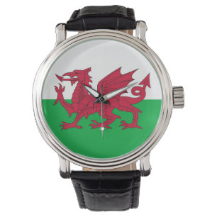 Relógio patriótico com a bandeira de Wales
