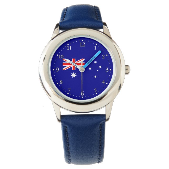 Relógio patriótico da bandeira australiana (Frente)
