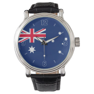 Relógio Patriótico Elegante de Bandeira Nacional da Austrá