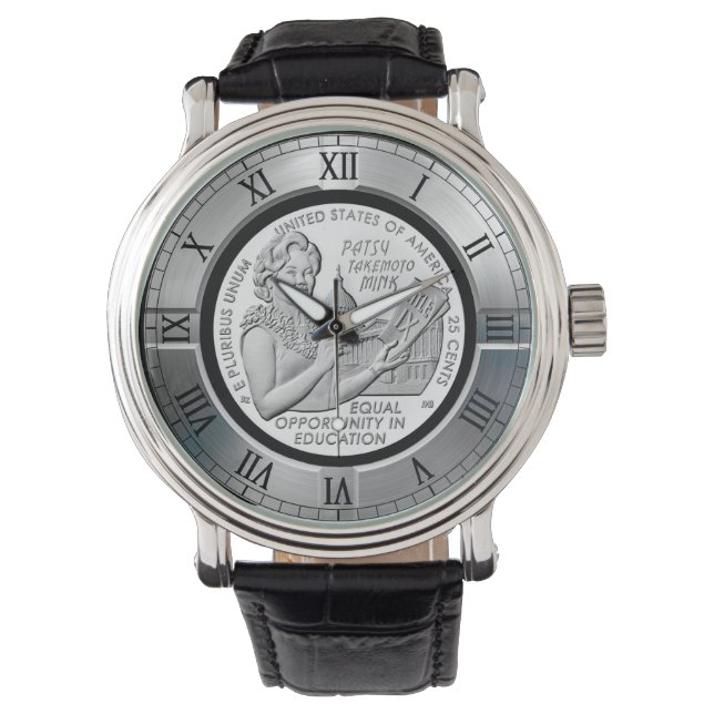 Relógio Patsy Takemoto Mink ~ Hawaii ~ TITLE IX (Frente)