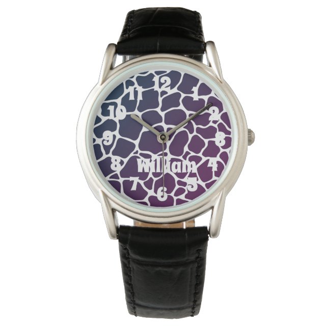 Relógio Patterno Animal Blue Men's Watch (Frente)