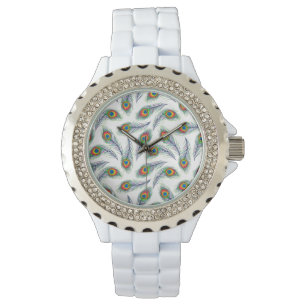 Relógio Patterno Peacock Impressão Watch