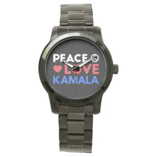 Relógio Peace Love Kamala I - Kamala Harris Para President