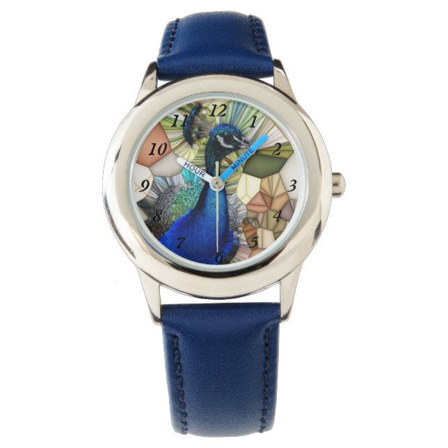 Relógio Peacock Mosaic Kids Watch (Frente)