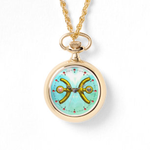 Relógio PEIXES DOURADOS ZODIAC BIRTHDAY JEWEL, cor-de-rosa