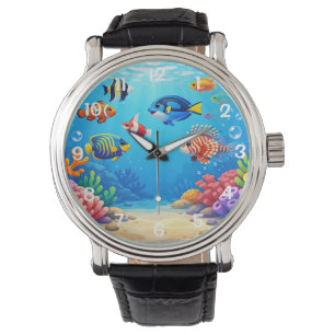 Relógio Peixes Tropicais Aquário