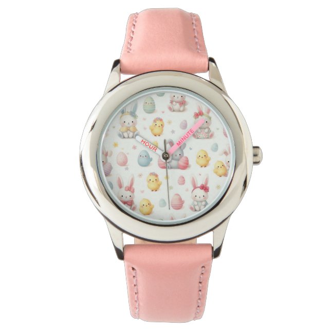 Relógio Pequenas Galinhas & Coelhinhos (Frente)