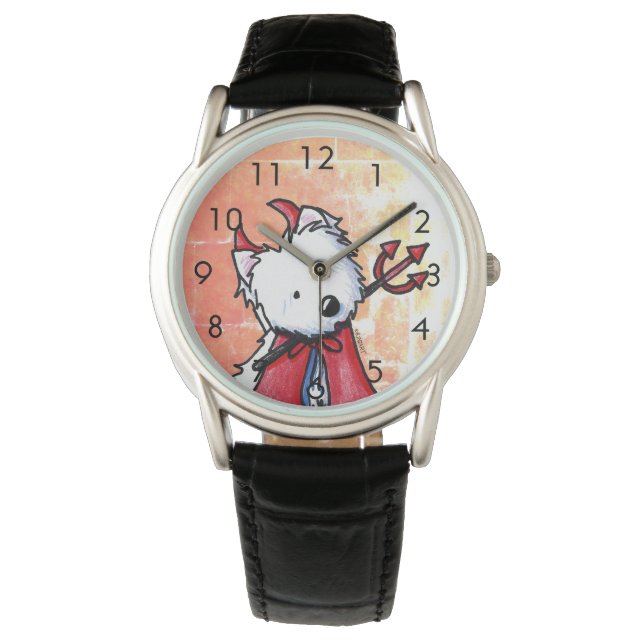 Relógio Pequeno Devil Red WESTIE Watch (Frente)