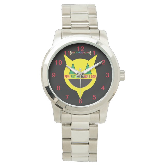 Relógio Percentual de Designs em Preto (Frente)