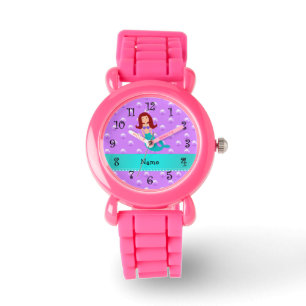 Relógio Pérolas conhecidas personalizadas do roxo da