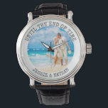 Relógio Personalizada até o fim do tempo Foto<br><div class="desc">Relógio personalizado para seu parceiro ou novo marido - perfeito para um presente de casamento, aniversário, aniversário etc. A modelo está pronta para você adicionar sua própria foto romântica ou foto de casamento, por exemplo. Uma foto quadrada ou instagrama será mais fácil de trabalhar. O design apresenta a frase "até...</div>