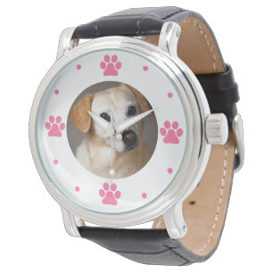 Relógio personalizado da foto do animal de