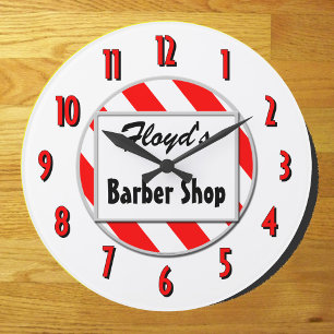 Relógio Personalizado de Retorno Compro Barber Ver