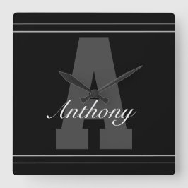 Relógio personalizado do nome da tipografia