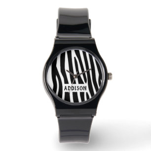 Relógio Personalizado Listras de Zebra Modernas