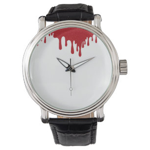 Relógio Personalizado Minimal Tomate Vermelho Drip