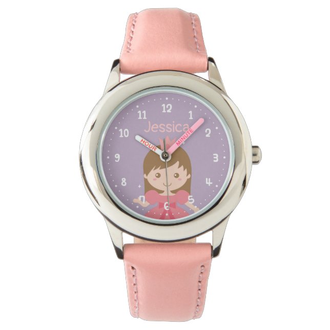 Relógio Personalizado Princesa Menina Fofa (Frente)