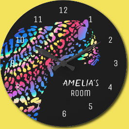 Relógio Personalizado Rainbow Jaguar