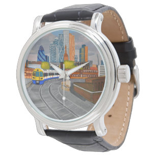 Relógio Personalizado Vintage de Couro London Over