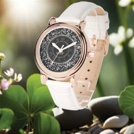 Relógio Personalizar o brilho do metal escovado em prata