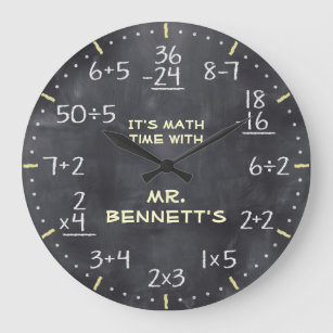 Relógio Personalizável de Equações Matemáticas