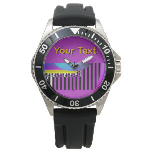 Relógio Personalize Suas Teclas de Piano de Texto Masculin
