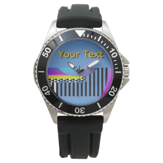 Relógio Personalize Suas Teclas de Piano Texto Homens Adol (Frente)