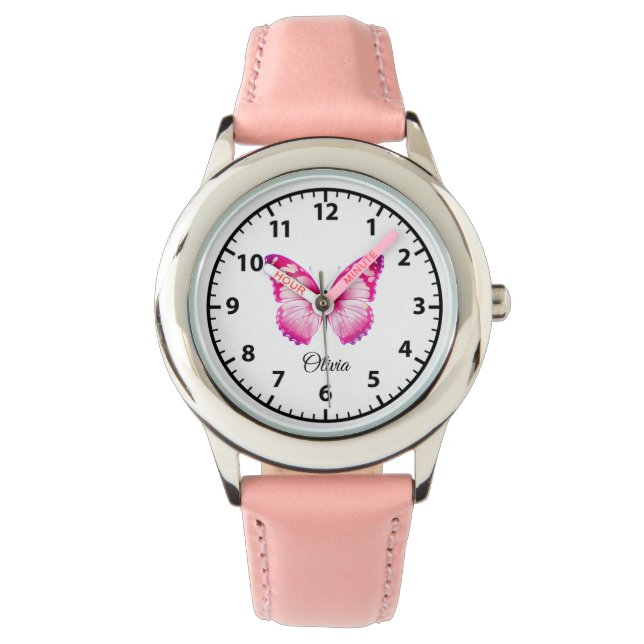 Relógio Personalized Butterfly Kids' Watch for Girls (Frente)