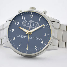 Relógio Personalized couple in love wedding gift