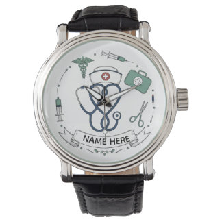 Relógio Personalized Nurse Name Watch