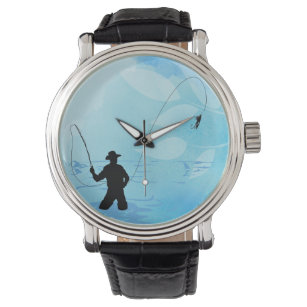 Relógio Pesca com mosca Pescador Black Vinton Leather Watc