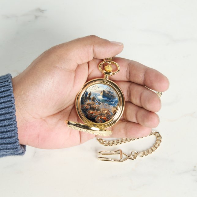 Relógio Pescadores De Colheita De Crepúsculos Que Recolhem (Mão)