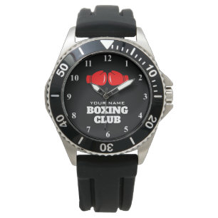 Relógio pessoal com o logotipo de luva de boxe