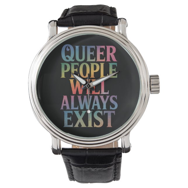 Relógio Pessoas Queer Sempre Existirão Aliadas ao Orgulho  (Frente)