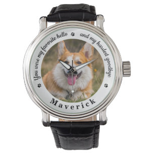 Relógio Pet Memorial Modern Fotografia Personalizada