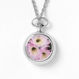 Relógio Pétalas cor-de-rosa do deserto