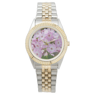 Relógio Pétalas de Phlox da Unidade – Floral Rosa Brilhant