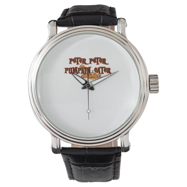 Relógio Peter Pumpkin Eater Pumpkin Pie Lover Halloween Th (Frente)
